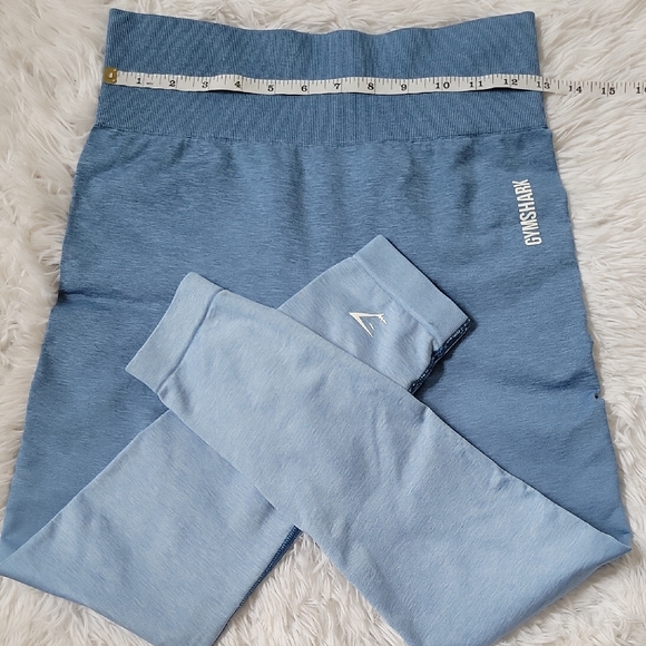 Gymshark Adapt Ombre Seamless Leggings in Light Blue Marl/Blue Size Medium - Picture 9 of 11